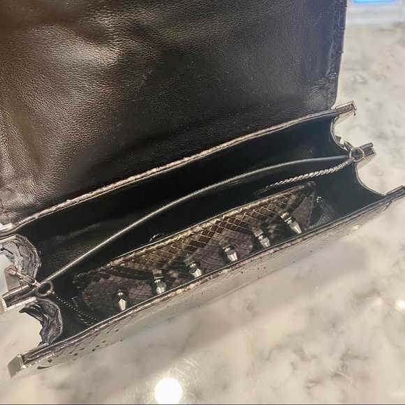 Maison Du Posh Studded Python Clutch - Picture 11 of 16